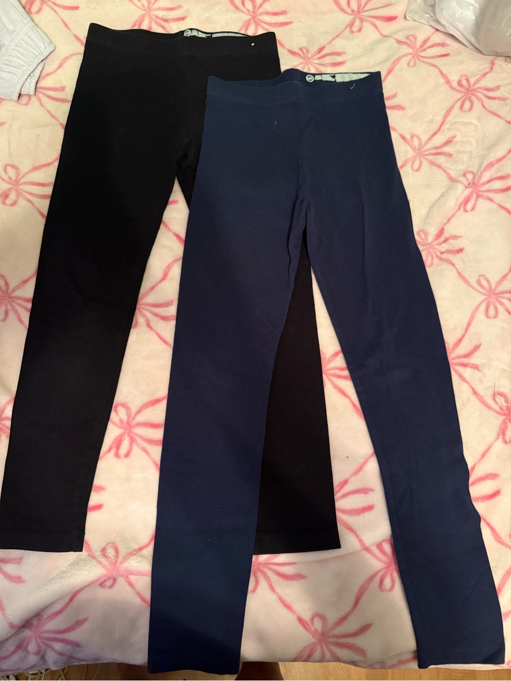 wonder nation Black and Navy Girls' Stretch Leggings - Pack of 2